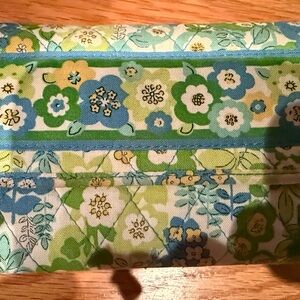 Vera Bradley Green and Blue Floral Quilted wallet